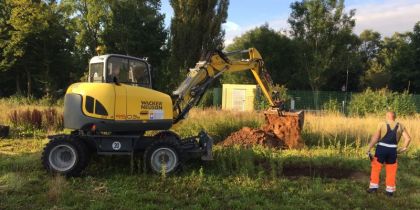 Versickerungsversuche Regenwasserbehandlungsanlage 