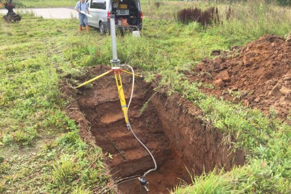 Versickerungsversuche Regenwasserbehandlungsanlage 