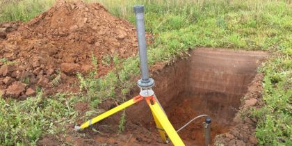 Versickerungsversuche Regenwasserbehandlungsanlage 